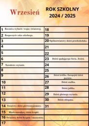 PAKIET MATERIAŁÓW NA WRZESIEŃ WEDŁUG KALENDARZA ŚWIĄT I DNI NIETYPOWYCH.