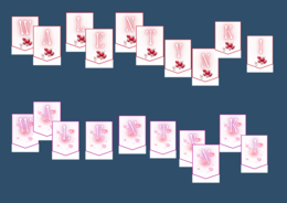 WALENTYNKI – girlanda – napis – 2 wersje – gazetka