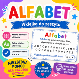 Wklejka. Alfabet [W świecie liter i głosek] [Zamieńmy słowo 4]