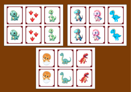 DZIEŃ DINOZAURA – memory – 36 szt. – biblioteka – świetlica – przedszkole