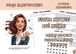 POWTÓRZENIE: PRĄD ELEKTRYCZNY – klasa 8 – lekcja powtórzeniowa – GRA dydaktyczna. LOTERIA ZADANIOWA. MOC powtórki.