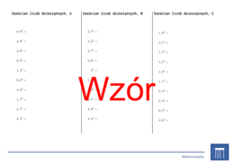 Sześcian liczb dziesiętnych | matematyka | 26 kolumn