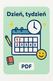 Dzień, tydzień. Karta pracy. Sprawdzian