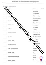 English Class B1 – Unit 9 – testy