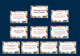 DLACZEGO WARTO CZYTAĆ KSIĄŻKI? - zalety czytania - Dzień Książki – BIBLIOTEKA - gazetka – wersja 1