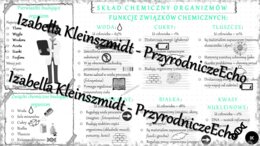 Sketchnotka - notatka „SKŁAD CHEMICZNY ORGANIZMÓW” wykonana w power point do edycji. Biologia 5; „Budowa i czynności życiowe organizmów”