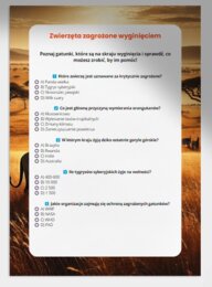 Quizy i testy wiedzy. Zwierzęta zagrożone wyginięciem. Recykling. Odnawialne źródła energii