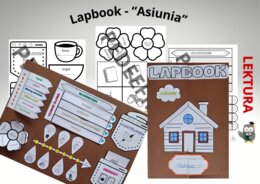Lapbook - "Asiunia" + test sprawdzający wiedzę z lektury + kod QR do testu