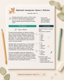 Dyktando tematyczne: Spacer z Reksiem