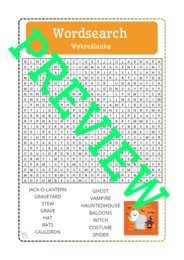 Halloween Gra Trernowa dla dużych i małych +QR Codes, Domino w 3 wersjach (również dla nieczytających), opisane karty obrazkowe na j. angielski i inne wydarzenia jesienne, dobre dla SPE, kody QR