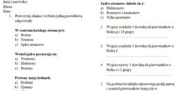 Budowa atomu-sprawdzian