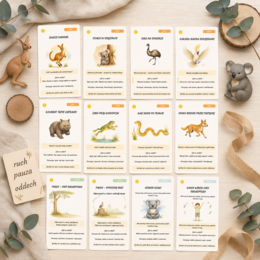 Skacze kangur – zestaw kart ruchowych