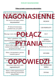 Nagonasienne - połącz pytania i odpowiedzi