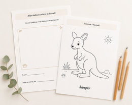 Kolorowanka: Zwierzęta z Australii