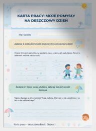 Moje pomysły na deszczowy dzień