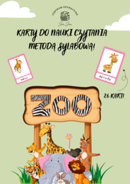 Karty do nauki czytania sylabowego- ZOO