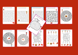 DZIEŃ JABŁKA – labirynty - labirynt – 11 wersji