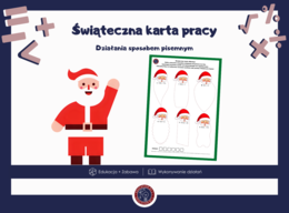 Świąteczne zadania | Działania pisemne | Karta pracy