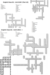 English Class B1 – Unit 8 – krzyżówki – Przestępcy_Prawo_Czasowniki wyrażające czynności/Rozwiązywanie spraw kryminalnych/Out of class/8.5_8.7