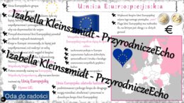 Sketchnotka - notatka „Unia Europejska” wykonana w power point do edycji. Geografia 6; „Środowisko przyrodnicze i ludność Europy”