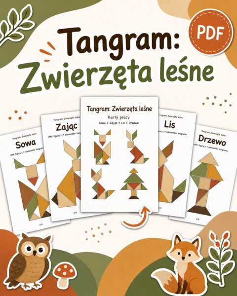 Tangram. Zwierzęta leśne