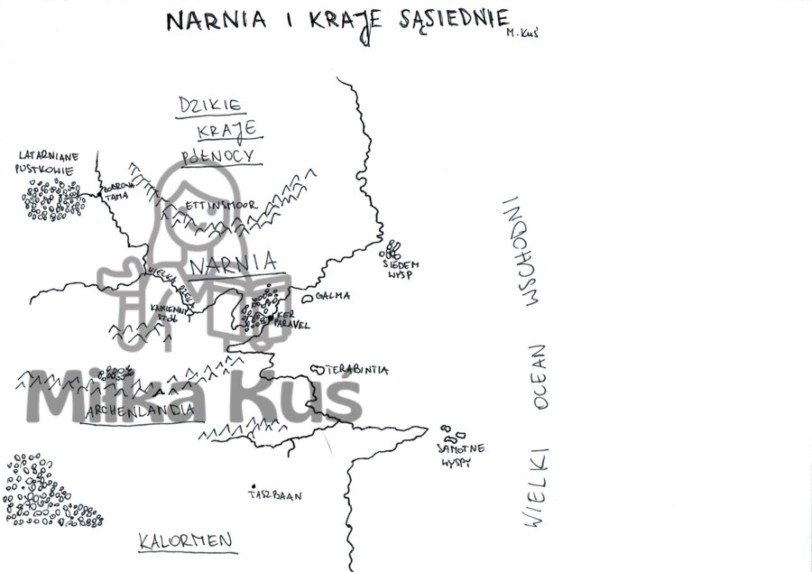 Mapa Narnii do kolorowania