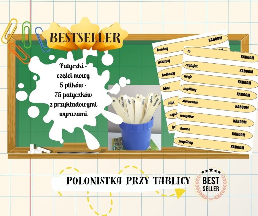 Patyczki KABOOM części mowy
