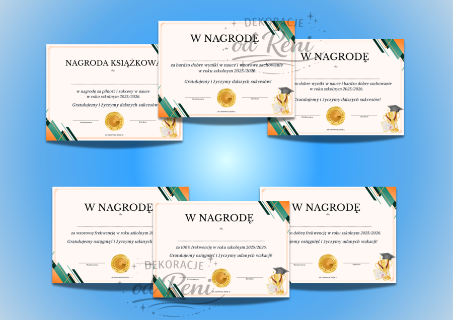 Wklejki do nagród książkowych na zakończenie roku szkolnego 2026.13