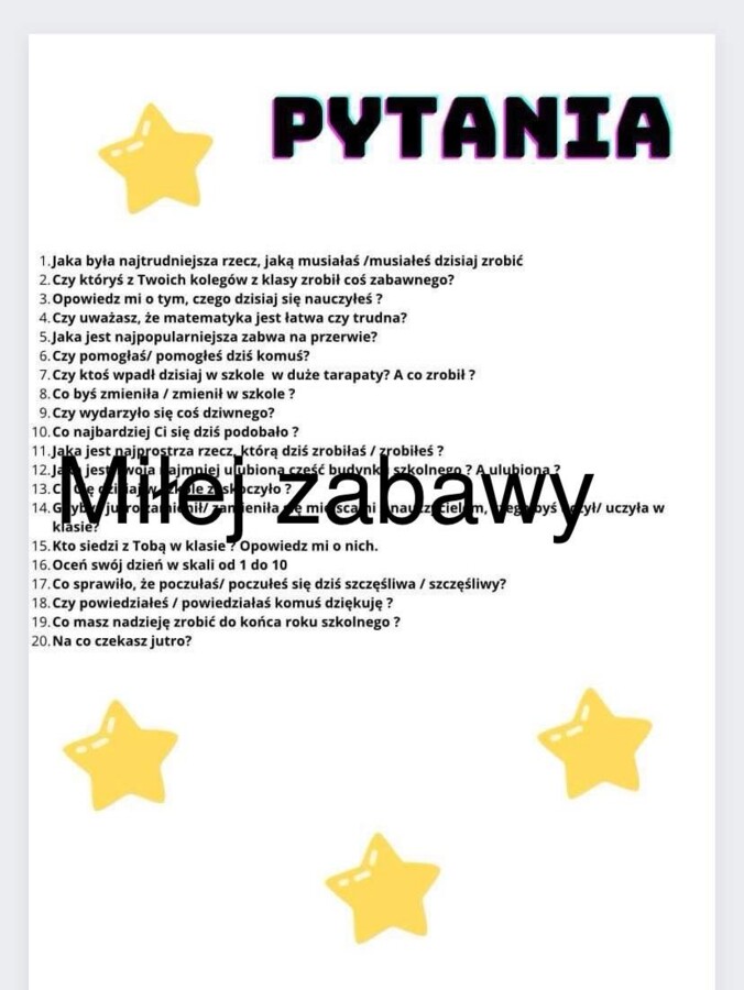 Labirynt i nietypowe pytania o szkołę