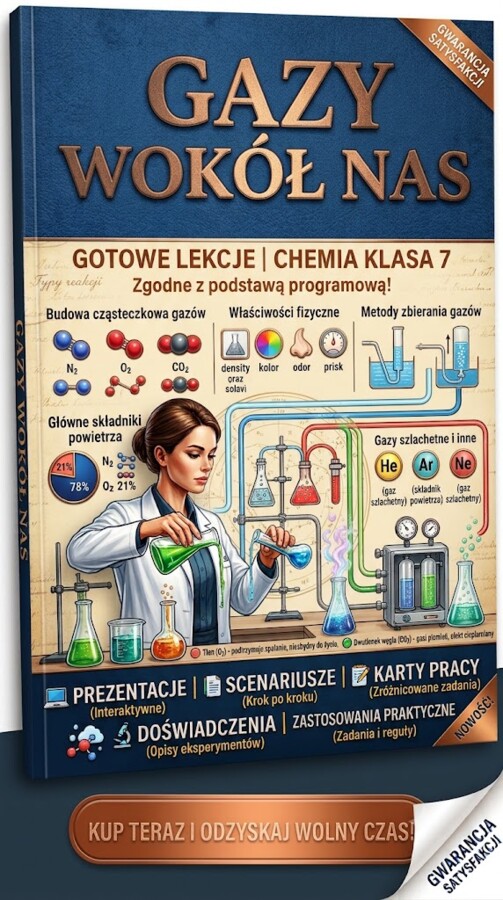 Gotowa lekcje dla nauczyciela chemii- klasa 7-Gazy wokół nas.