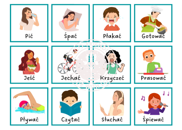 GRA MEMORY CZASOWNIKI JĘZYK POLSKI