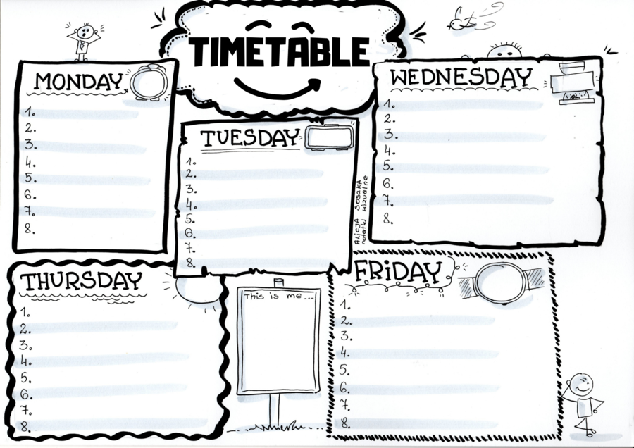 TIMETABLE & BOOKMARKS - GIFT dla Ucznia