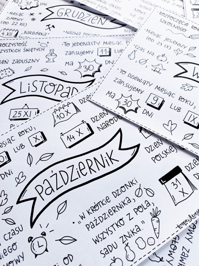 "12 MIESIĘCY" - notatki wizualne