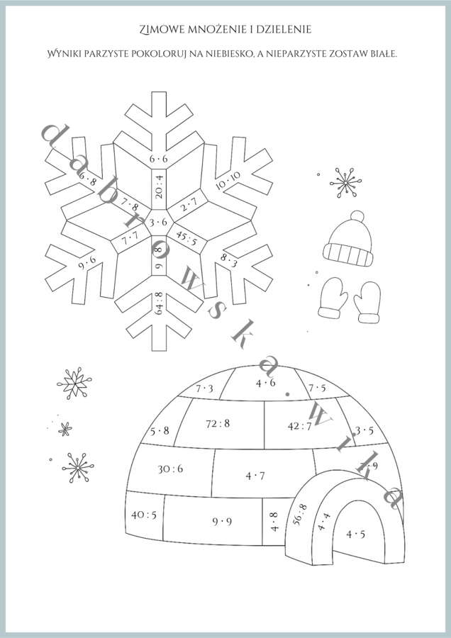 Zimowe mnożenie i dzielenie