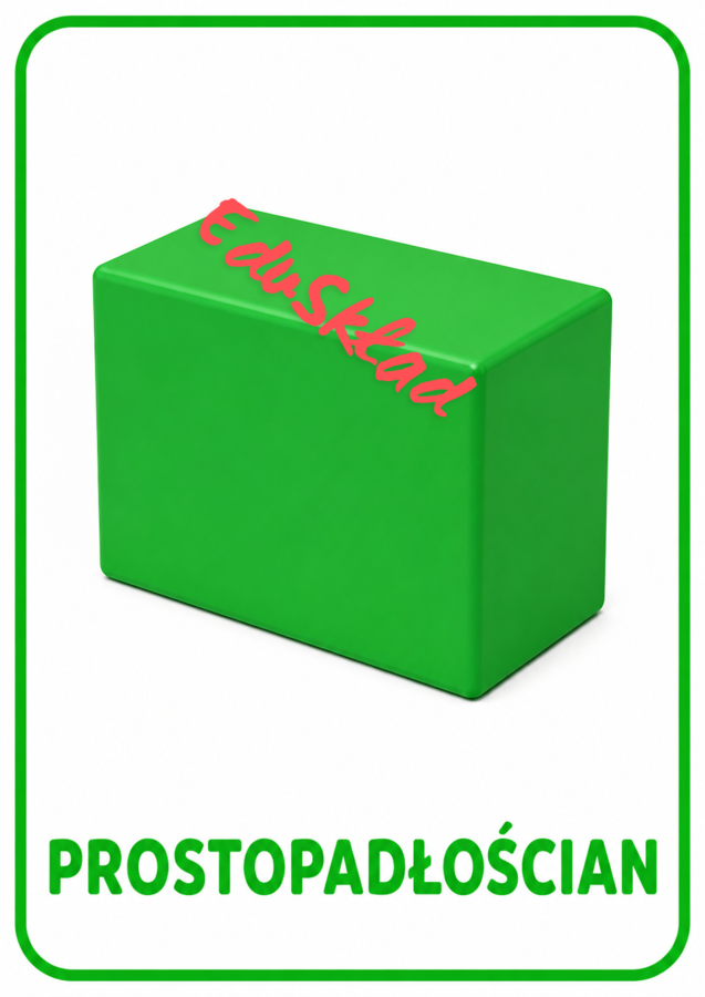 Bryły geometryczne – pakiet kolorowych plakatów do druku
