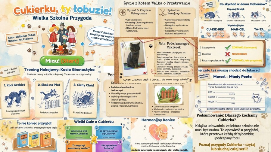 Odkryj fascynujący świat Kota Cukierka z Twoimi uczniami! – Kompletny Pakiet Edukacyjny PDF