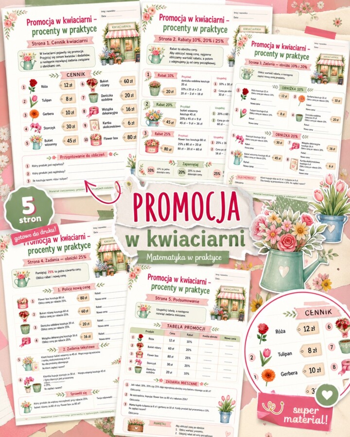 Promocja w kwiaciarni - procenty w praktyce
