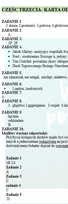 POWTÓRKI PRZED EGZAMINEM. Z BOHATERAMI "OPOWIEŚCI WIGILIJNEJ" PRZYPOMINAMY WIADOMOŚCI Z ZAKRESU ORTOGRAFII