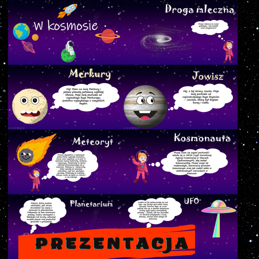 Prezentacja multimedialna "W kosmosie"