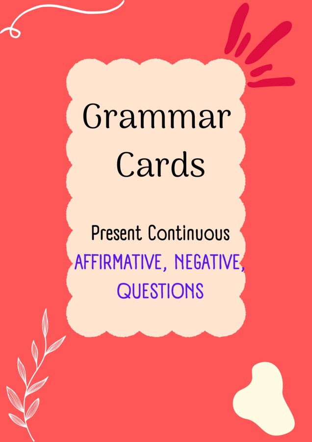 Present Continuous/ Karty do mówienia/ Mówienie/ Speaking/ Zestaw/ Pakiet/ Konwersacje/ Klasy 4-8/ Klasy 4-6/ Klasy 6-8/ SP/ Warm-up/ Rozgrzewka/ Speaking cards/ Gramatyka/ Grammar/ Speaking cards grammar/ Grammar cards/ E8
