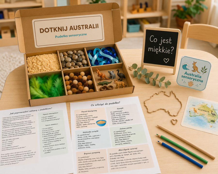 Dotknij Australii – pudełko sensoryczne