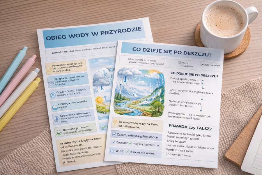 Karta pracy: Obieg wody w przyrodzie