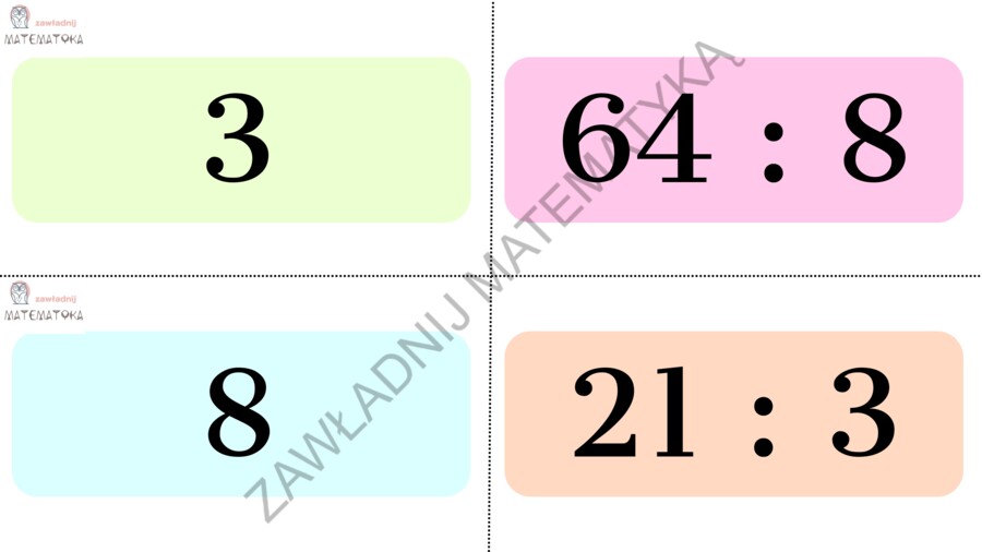 DOMINO - mnożenie i dzielenie do 100