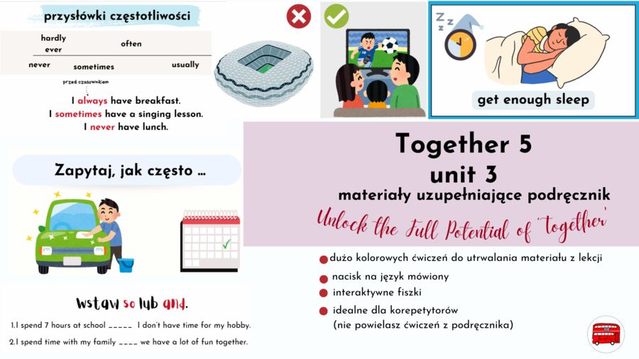 Together 5, unit 3, materiały dodatkowe, adverbs of frequency, suggestions