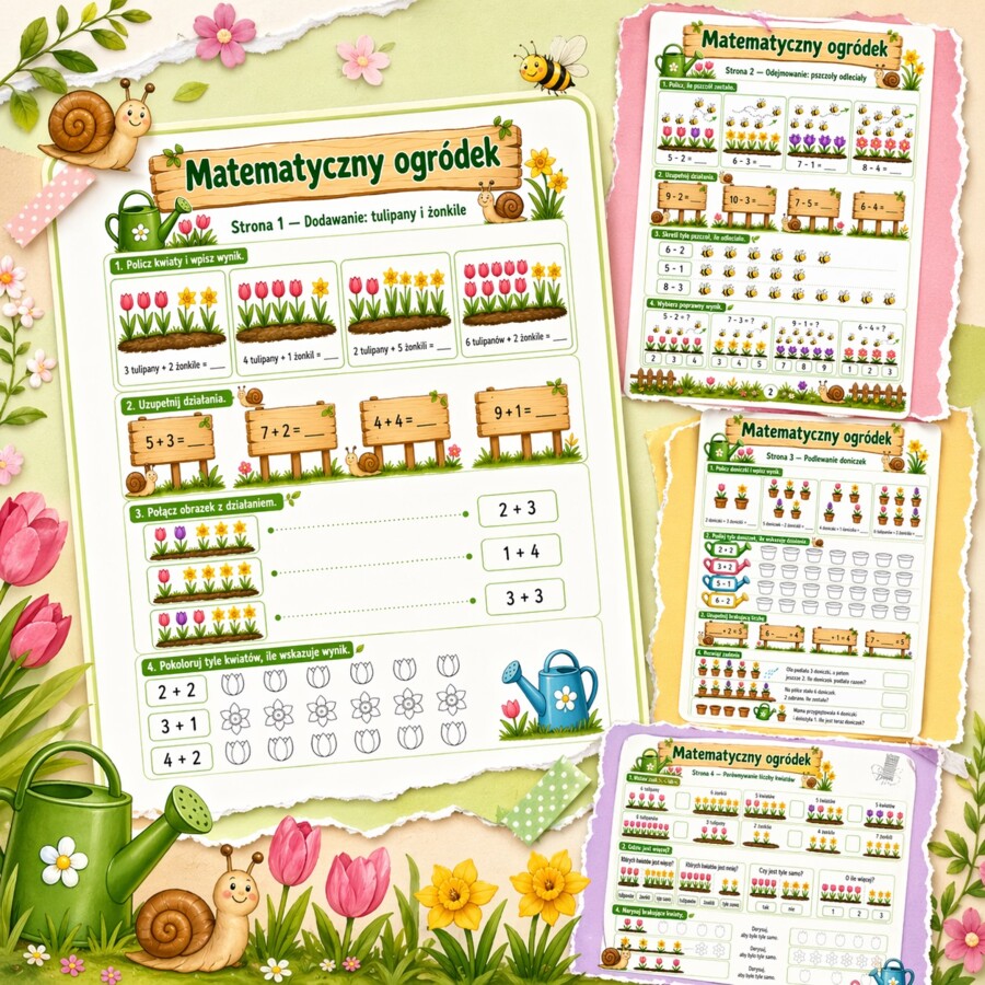 Matematyczny ogród - dodawanie i odejmowanie