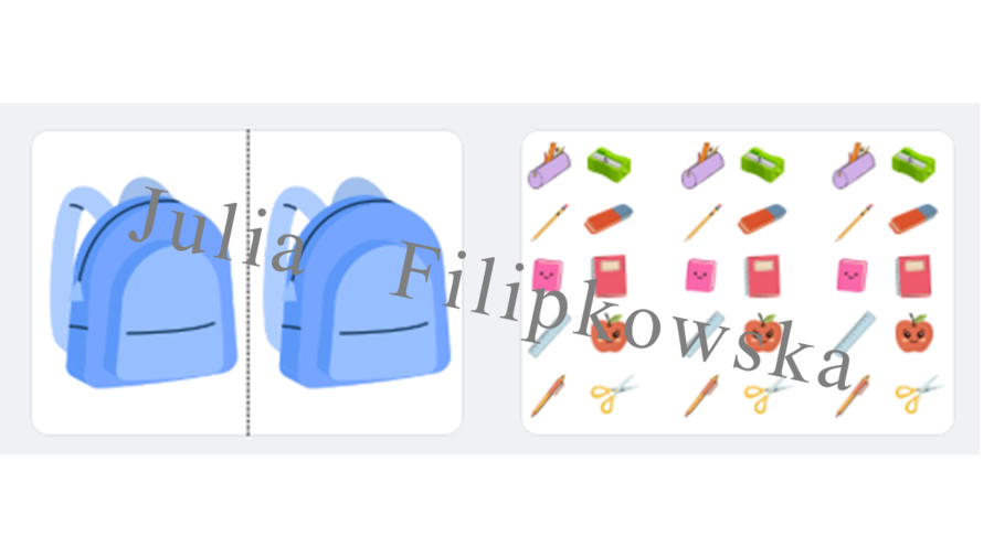 Przybory szkolne / School objects / Wyklejanka / Rzepy / Gra / Zestaw zadań / karta pracy / zadania/ słownictwo/ Klasy 1-3/ SP 1-3/ Dzieci/ Gotowa lekcja