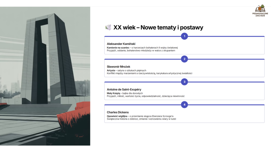 Karta powtórkowa- autorzy literaccy- egzamin ósmoklasisty