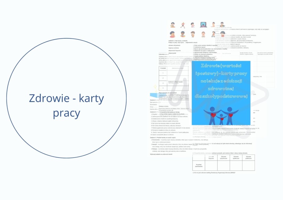 Zdrowie - zestaw kart pracy