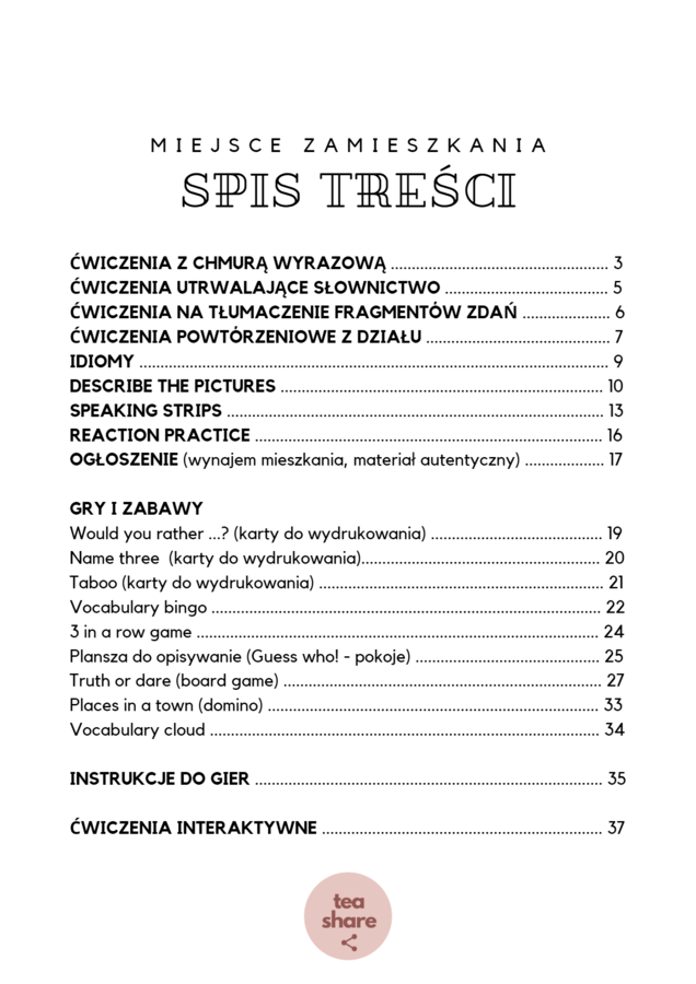 Egzamin Ósmoklasisty MIEJSCE ZAMIESZKANIA dział 2