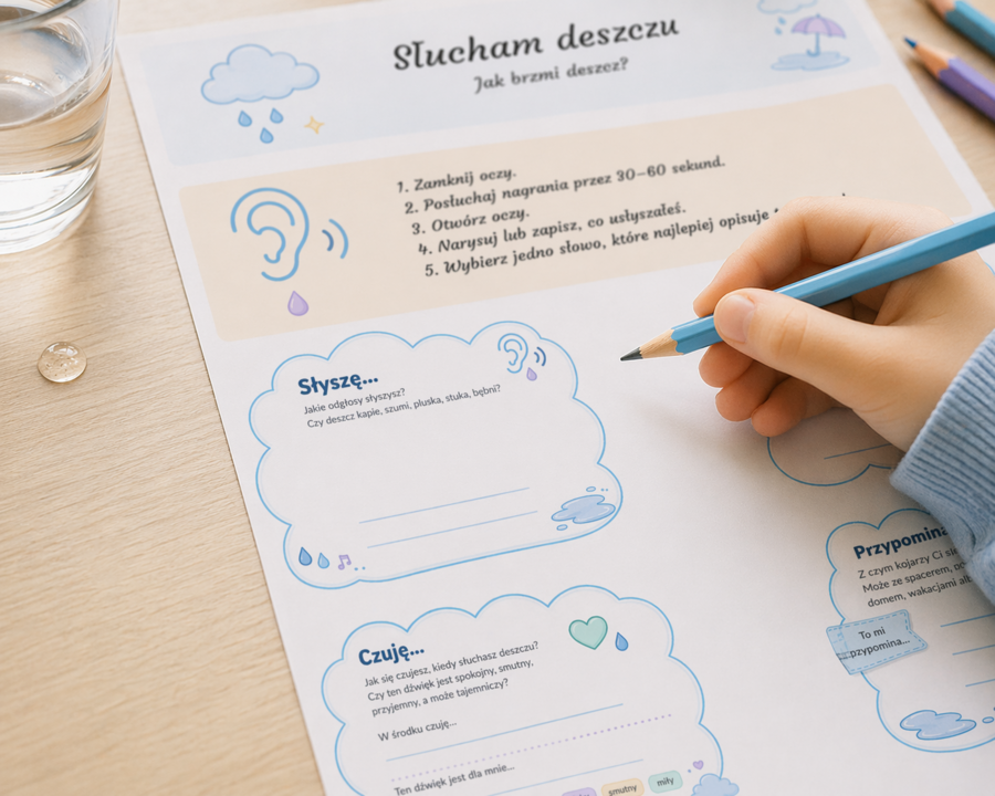 Karta słuchacza „Jak brzmi deszcz?”